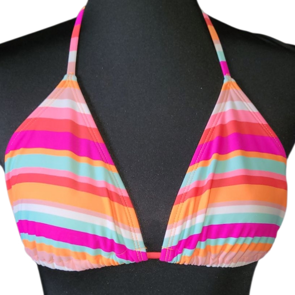 Old Navy vibrant striped string bikini top Size L